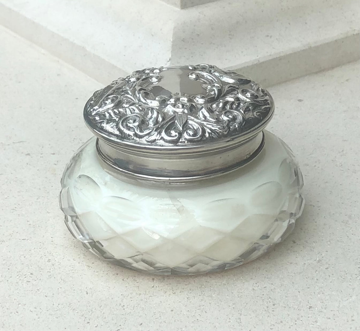 Silver Dressing Table Jar c 1971